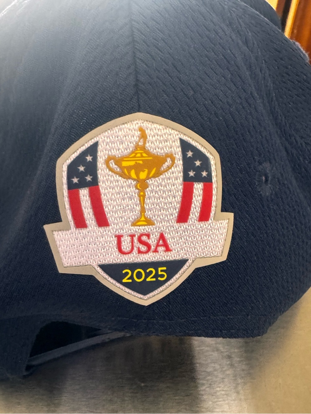 New Era Navy 2025 Ryder Cap with USA Trophy Patch - Picture 2 of 5